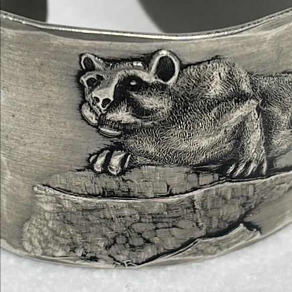 F Anthony Wendell August Forge Silver (tone Cuff adjustable Bracelet cougar cat - Picture 10 of 14